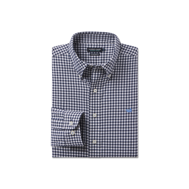 Navy Gingham | Brentwood Gingham Performance Dress Shirt
