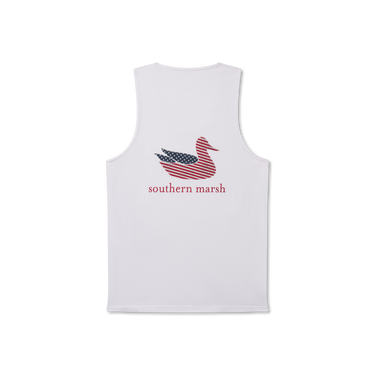 White | Authentic Flag Tank Top | Back