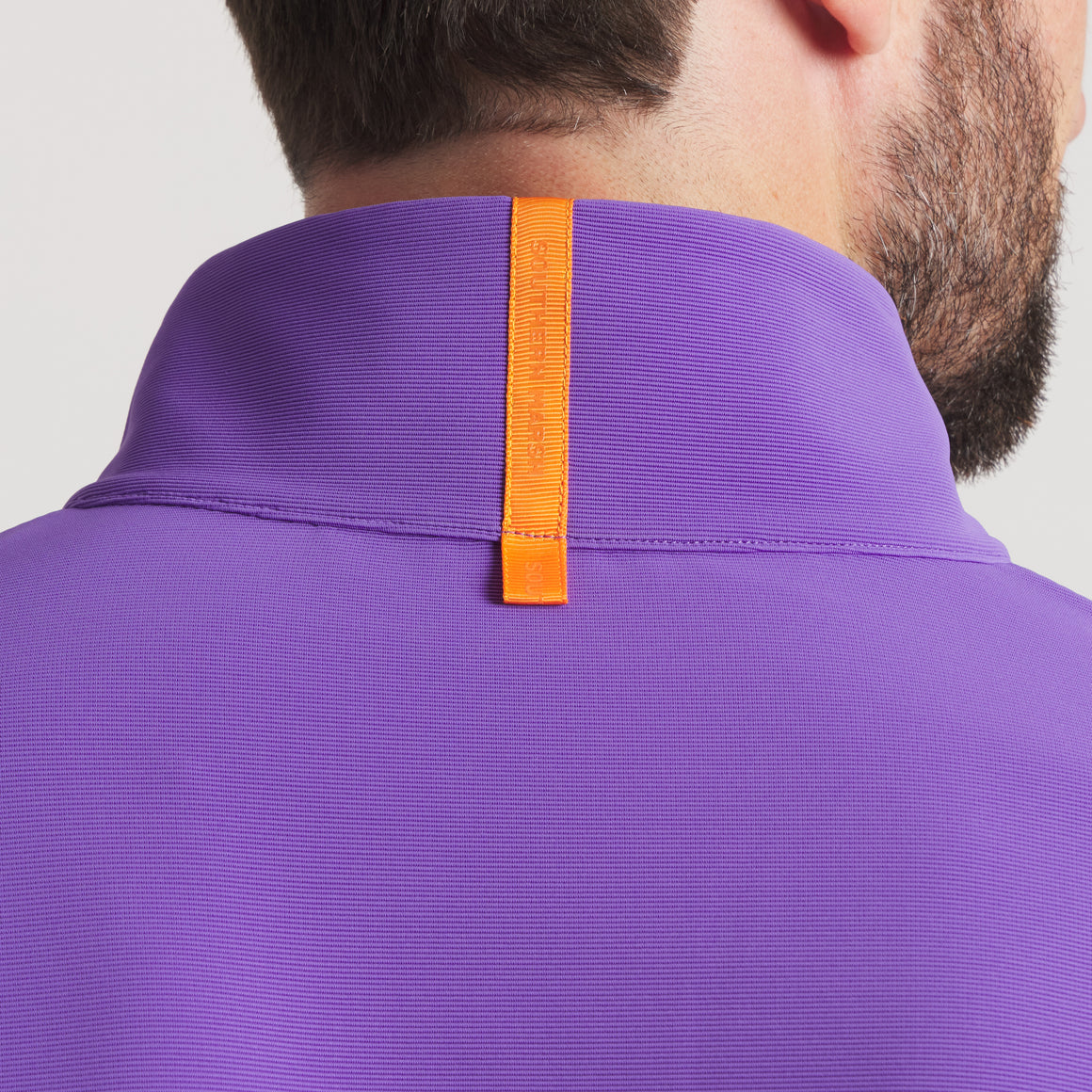 Wharf Purple With Orange | On Model Collar Details 2
