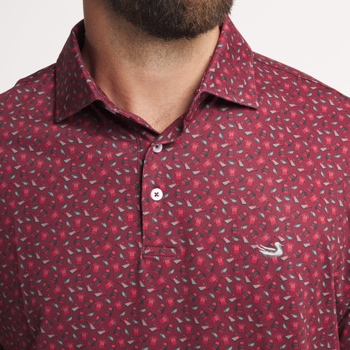 Dark Gray & Maroon Football | ON MODEL | DETAIL