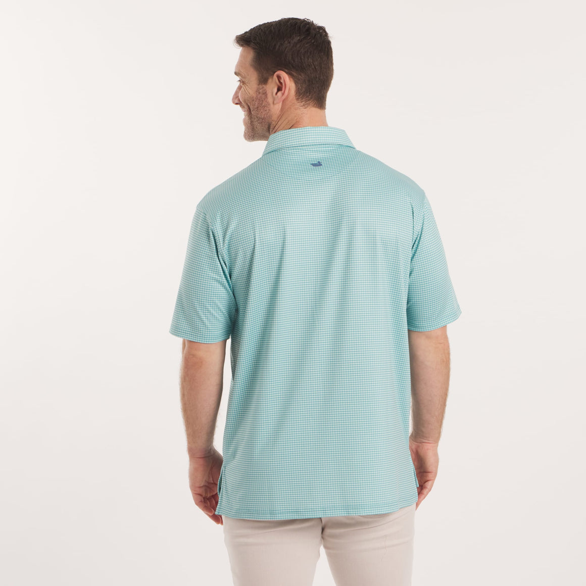 Mint & Seafoam Gingham | On Model | Back