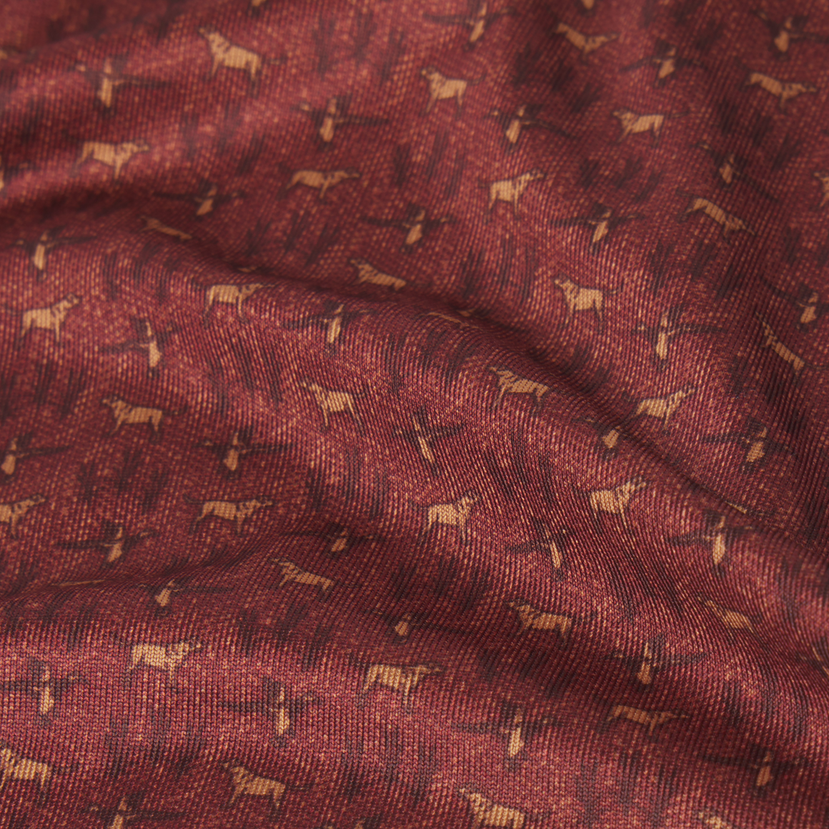 Burnt Red & Tan Microprint | Detail Shot