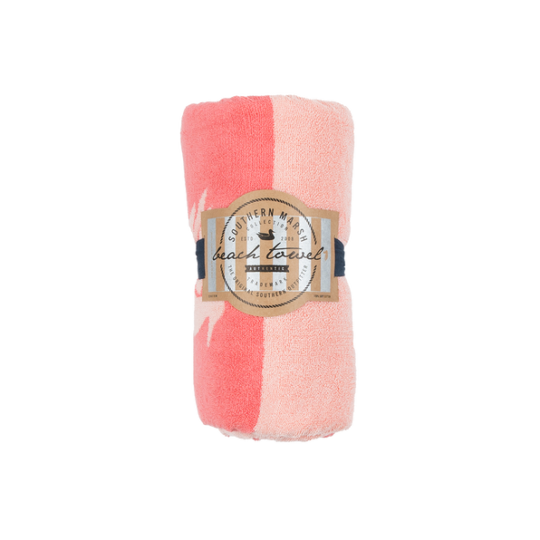 Coral and Peach Stripes | Rolled