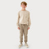 Burnt Taupe Waffle Knit | On Model Front