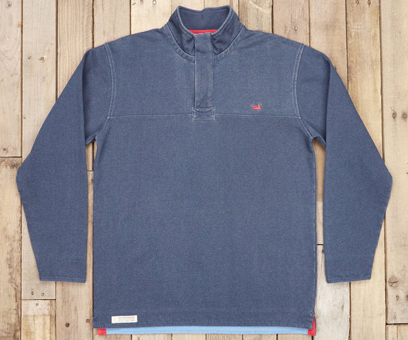 Washed Navy Pique | Riley Pique Pullover